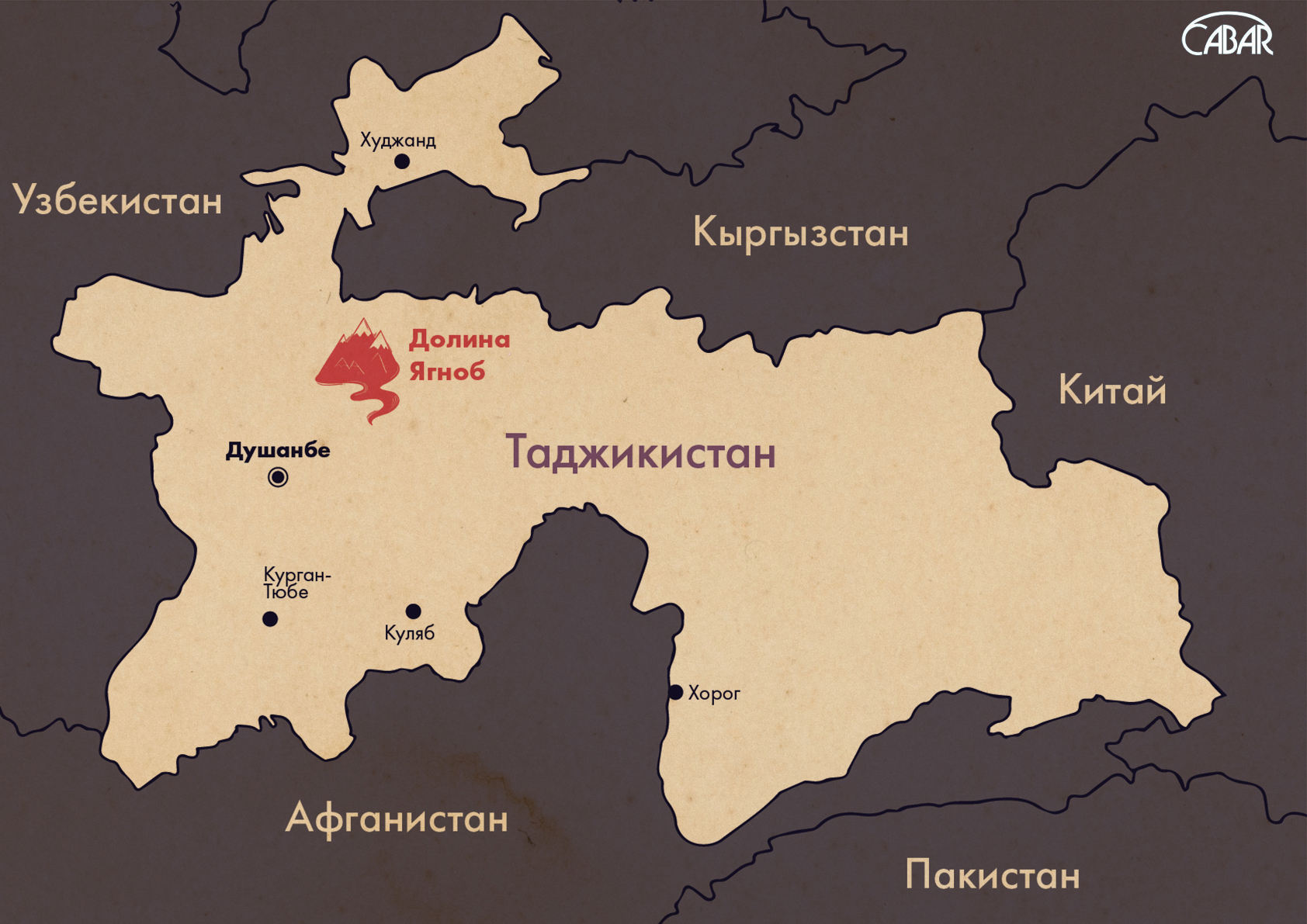 Карта Республики Таджикистан